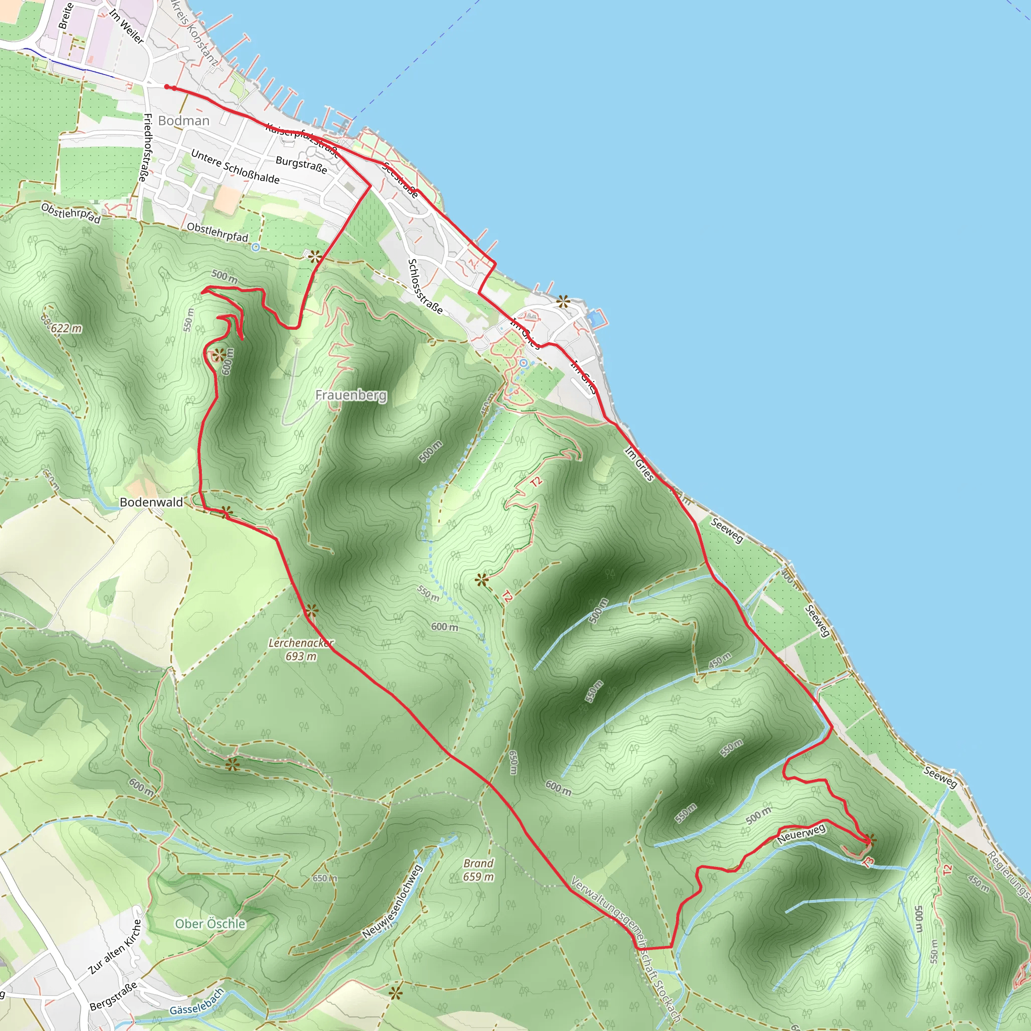 Bodensee-Rundwanderweg and SeeGang mobile static map