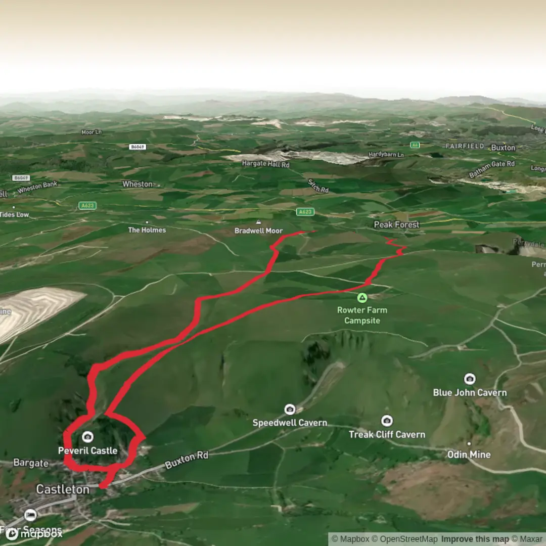 An image depicting the trail Hurd Low and Limestone Loop and its surrounding area.