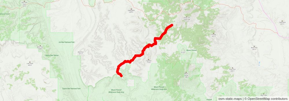 Southwestern Horseshoe Trail stage 20 Map