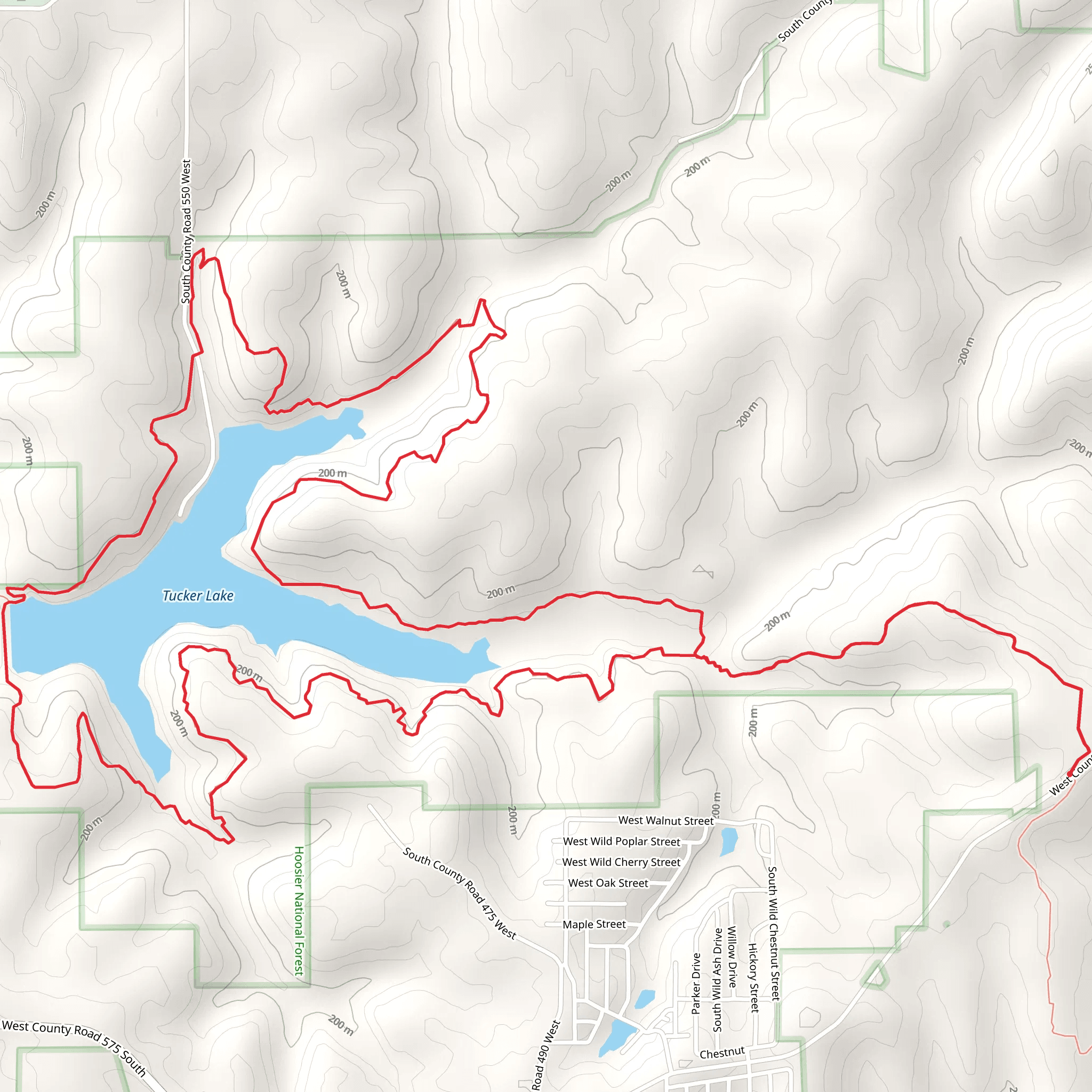 Tucker Lake - Springs Valley Loop Trail mobile static map