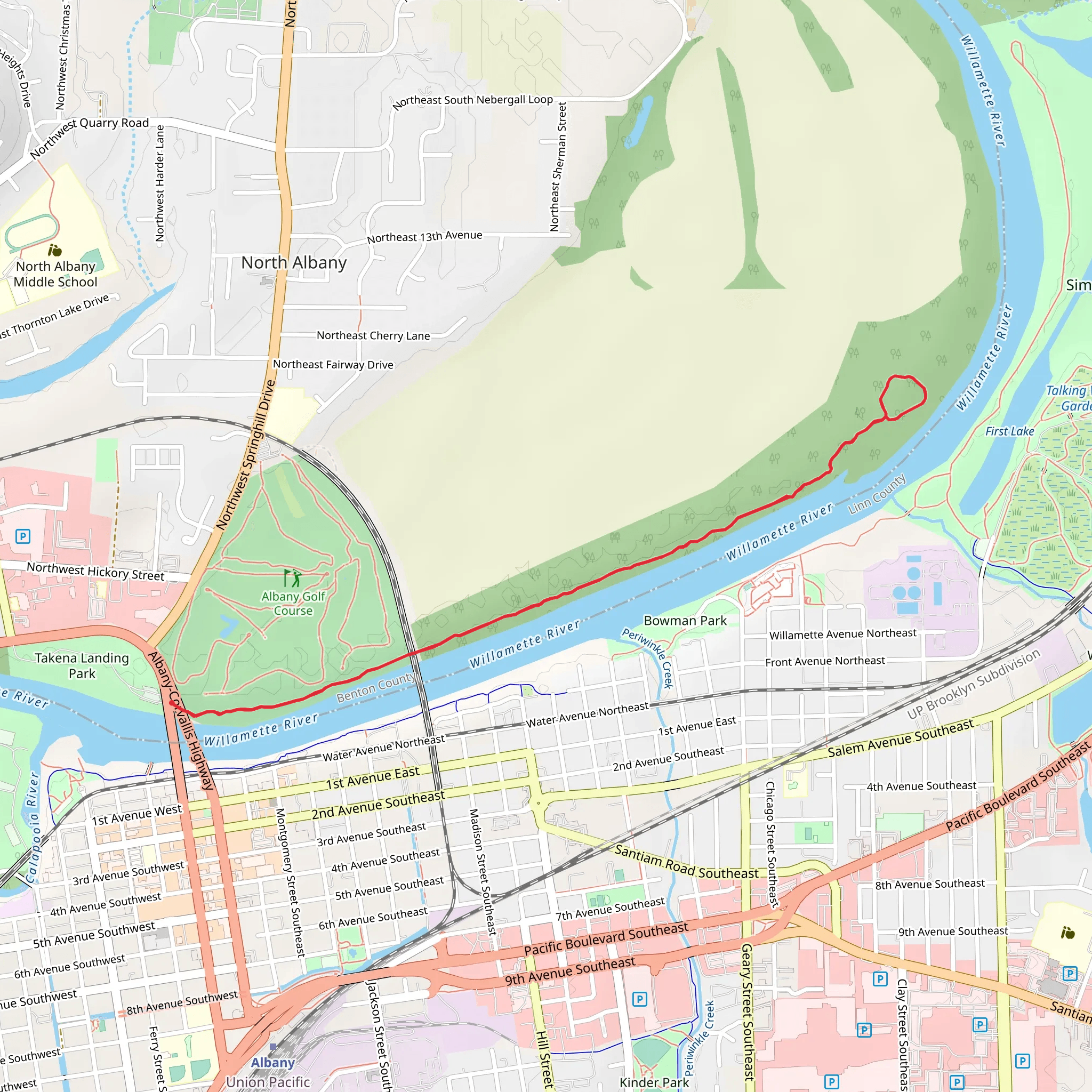 Takena Landing Trail mobile static map