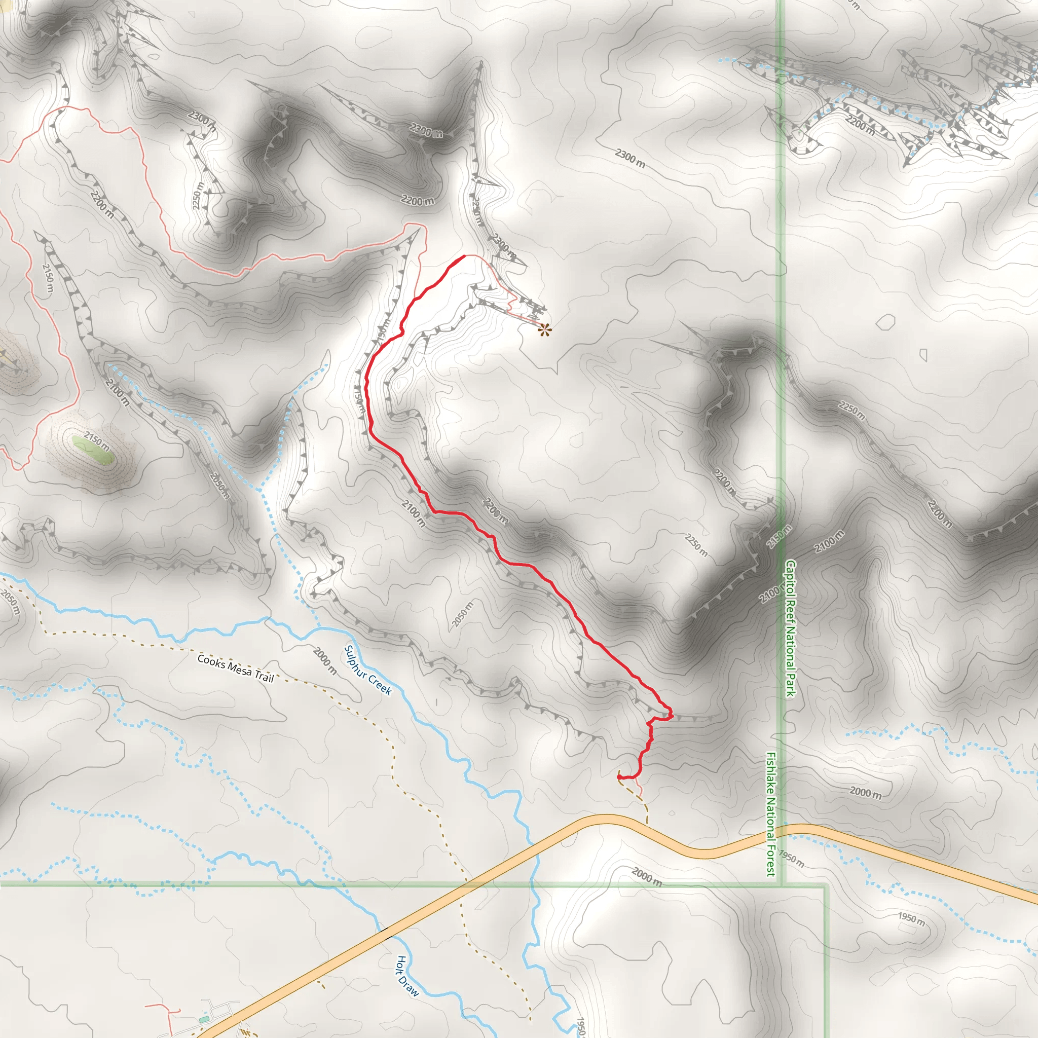 Meeks Mesa Trail mobile static map