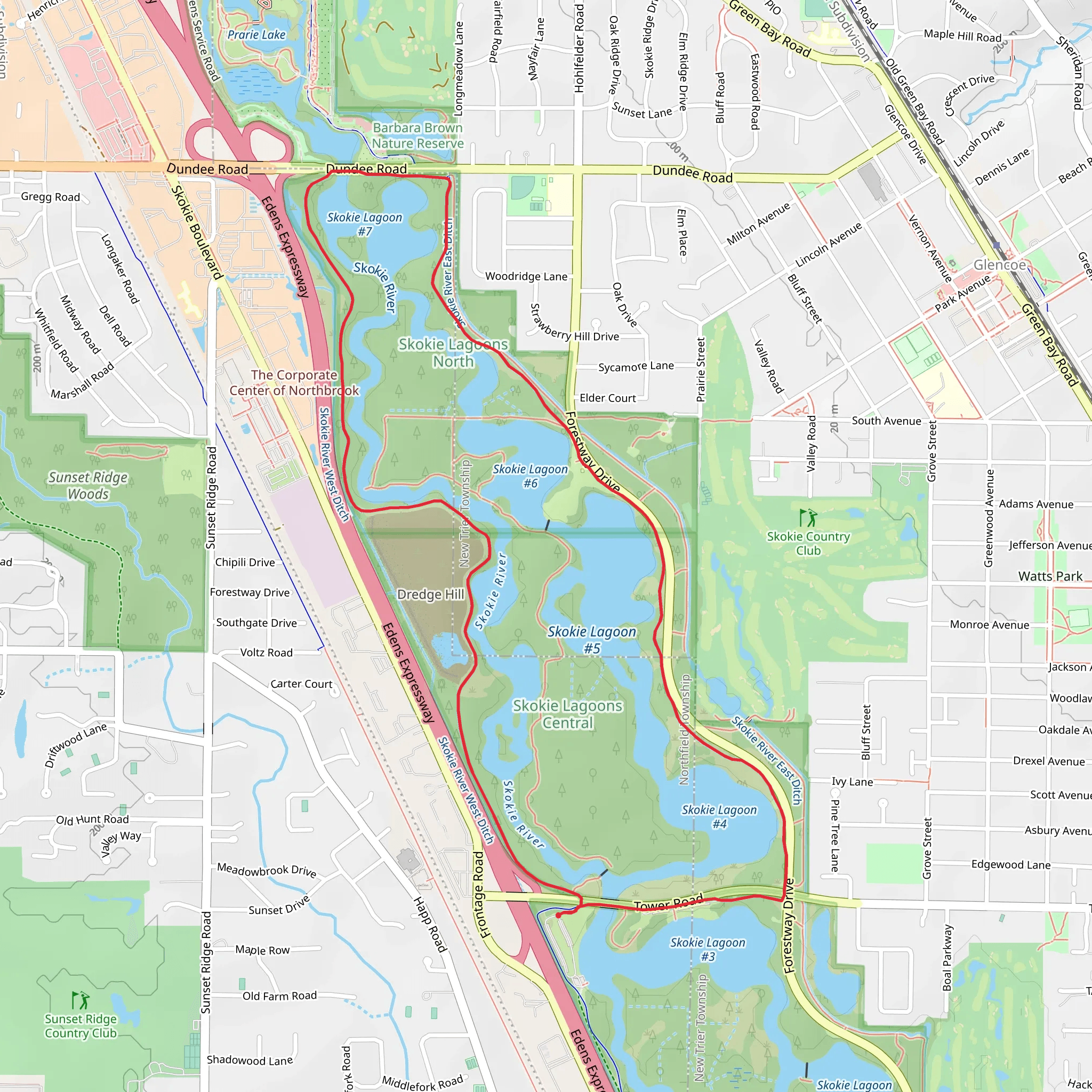 North Branch Black Paved Loop Trail mobile static map