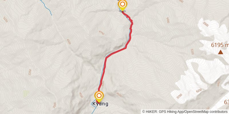 Nar Phu Valley Trek stage 4 Map