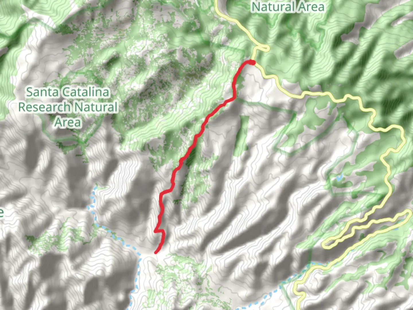 An image depicting the trail Box Camp Trail Out and Back and its surrounding area.