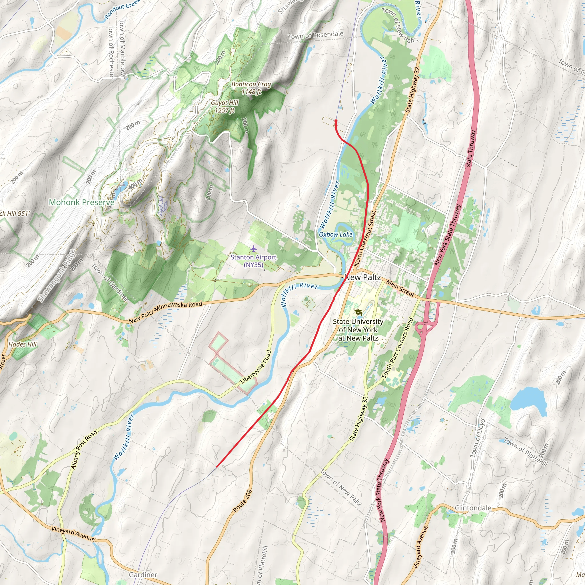 Wallkill Valley Trail mobile static map