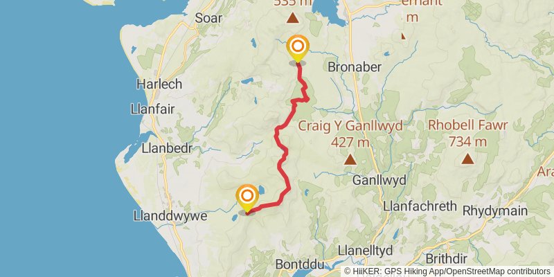 Snowdonia to the Gower Walk stage 6 Map