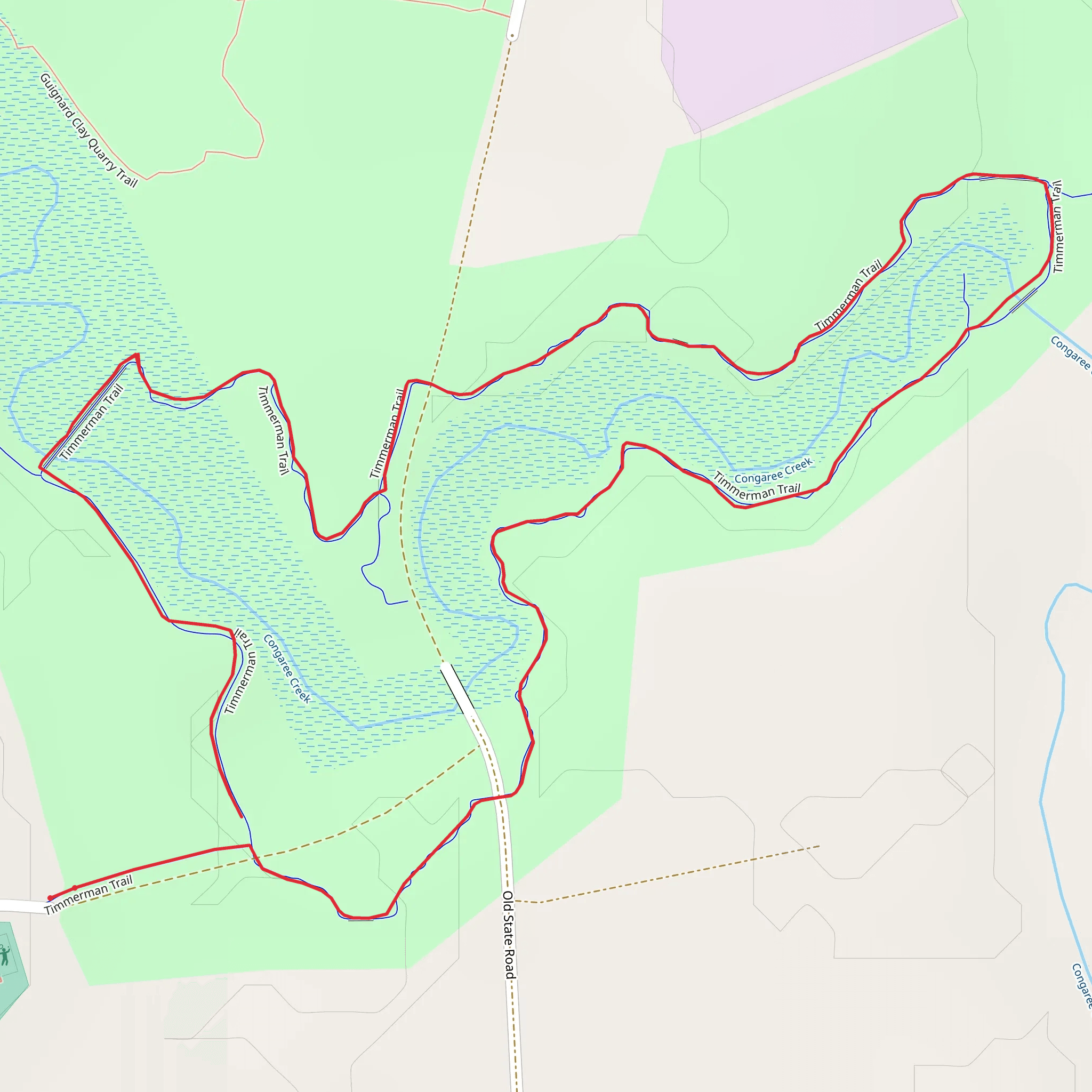 Timmerman Loop Trail mobile static map