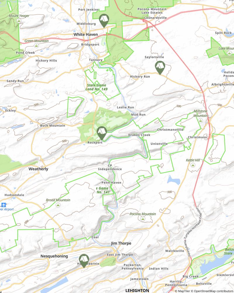Lehigh Gorge Trail Map Lehigh Gorge Trail | Pennsylvania | Campgrounds And Places To Stay