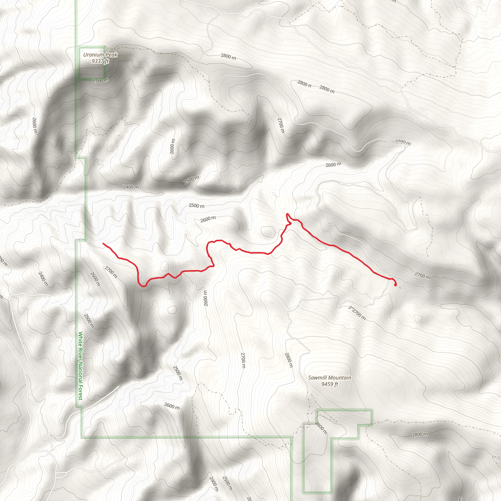 Dickerville Ridge via Dickerville Trail mobile static map