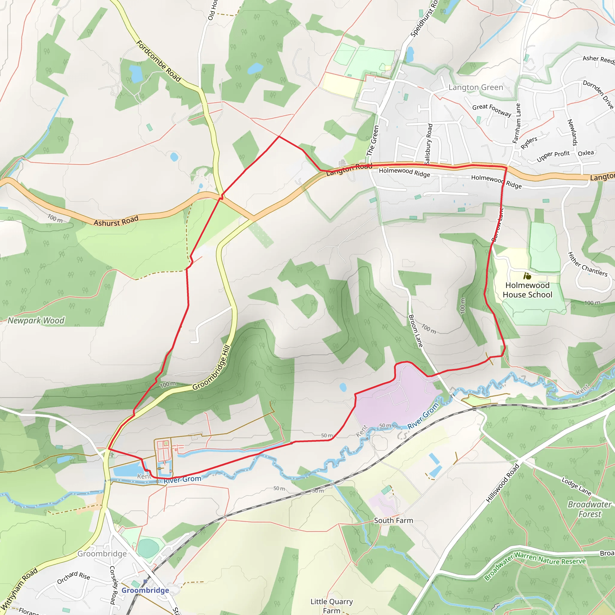 Groombridge Place Loop - Tunbridge Wells mobile static map