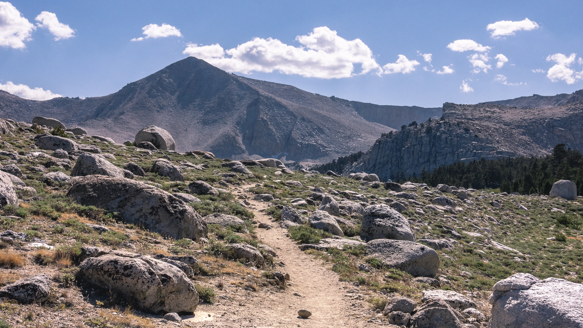 An image depicting the trail Little Whitney to Big Whitney Meadow Trail and Barigan Stringer Trail and its surrounding area.