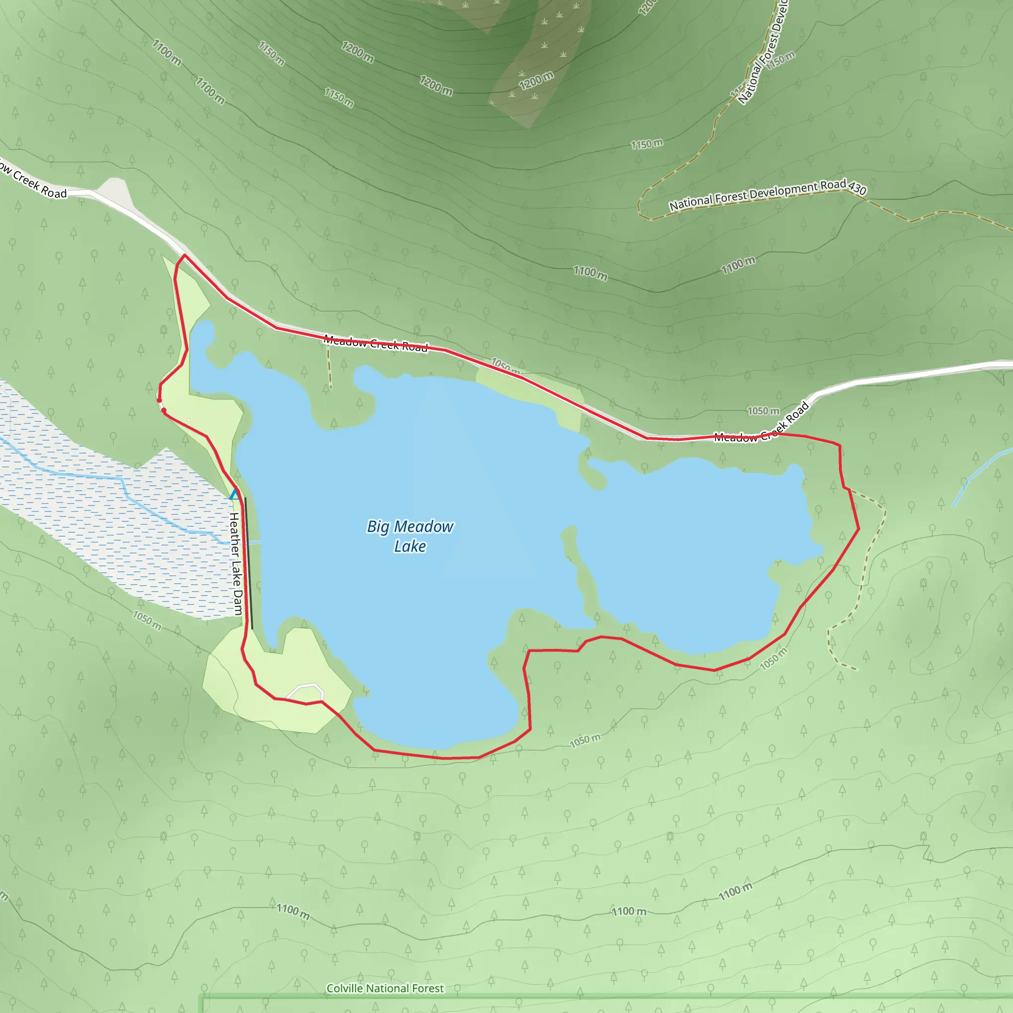 Big Meadow Lake Loop mobile static map