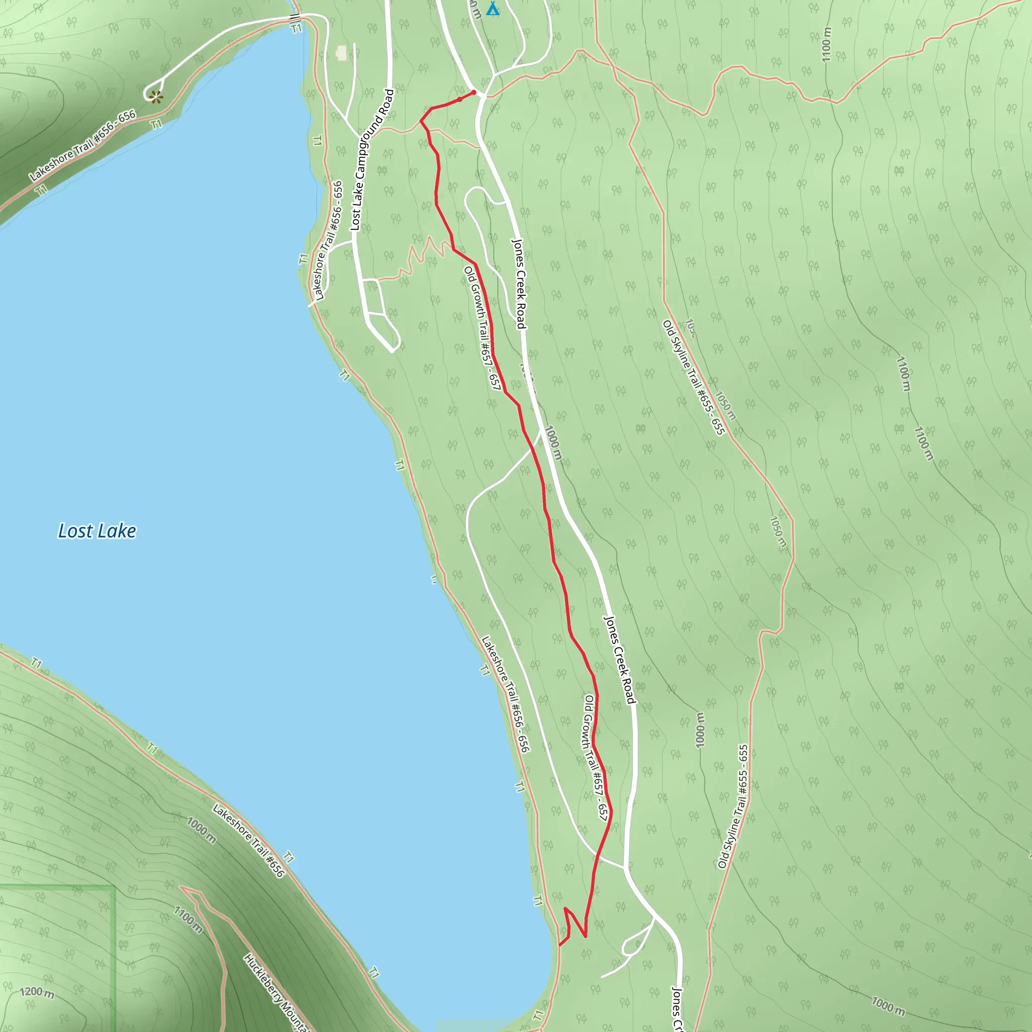 Old Growth Trail mobile static map