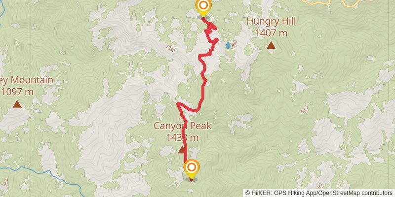 Kalmiopsis Rim Trail stage 4 Map