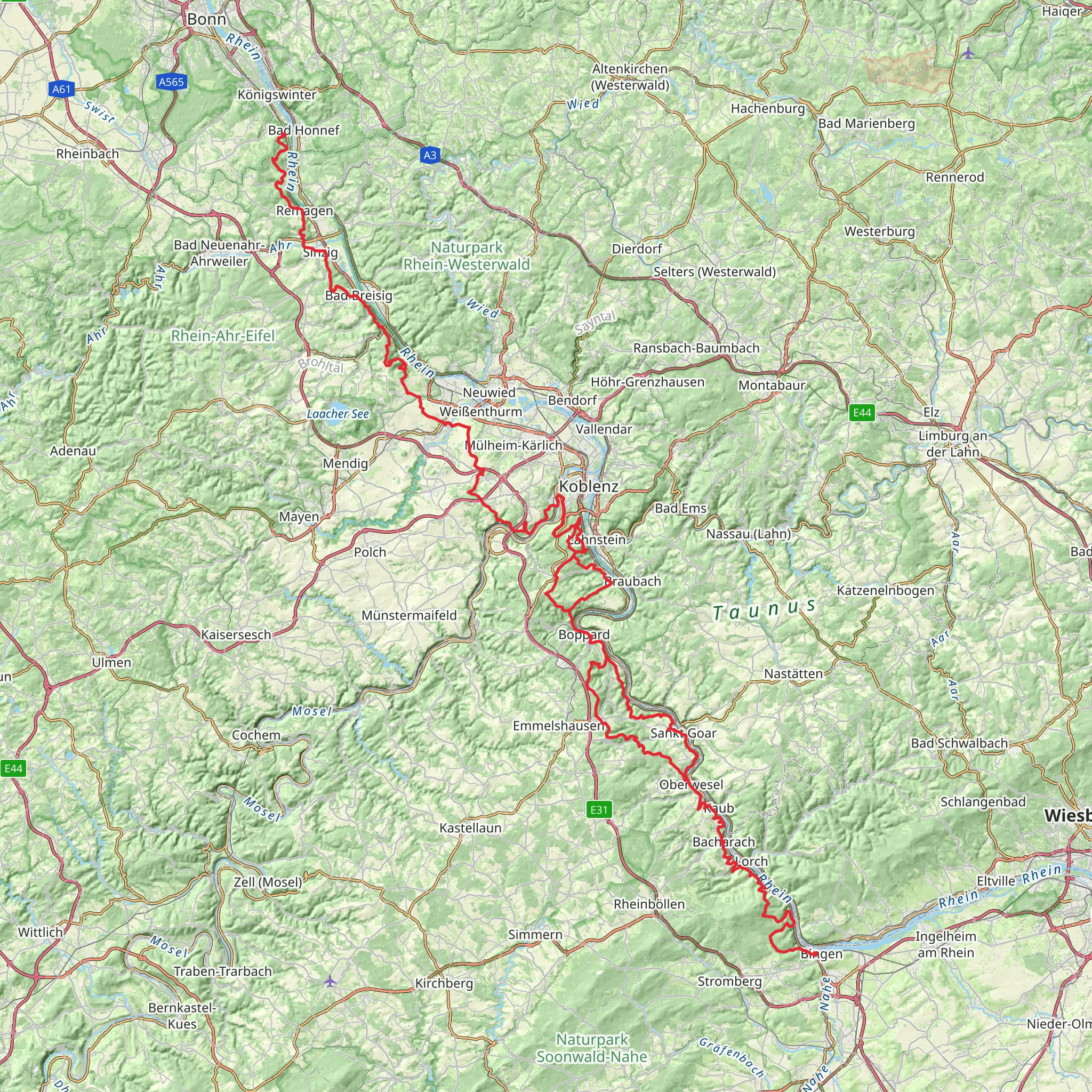 RheinBurgenWeg mobile static map