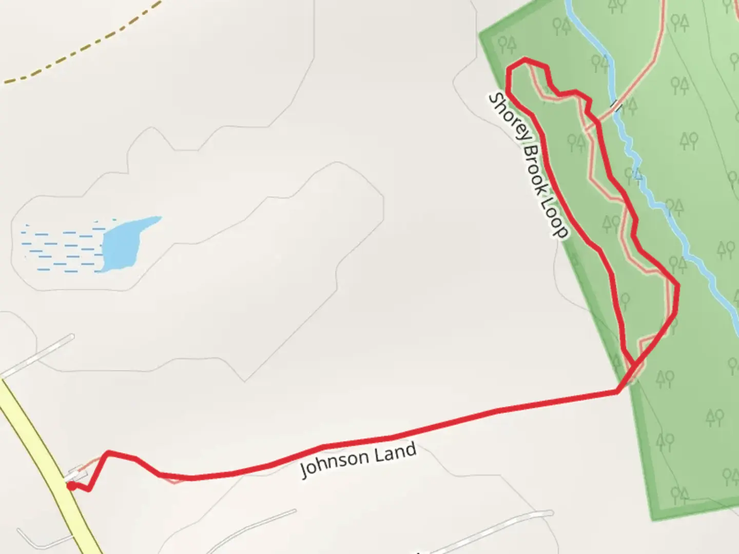 An image depicting the trail Shorey's Brook - Goodwin Trail and its surrounding area.