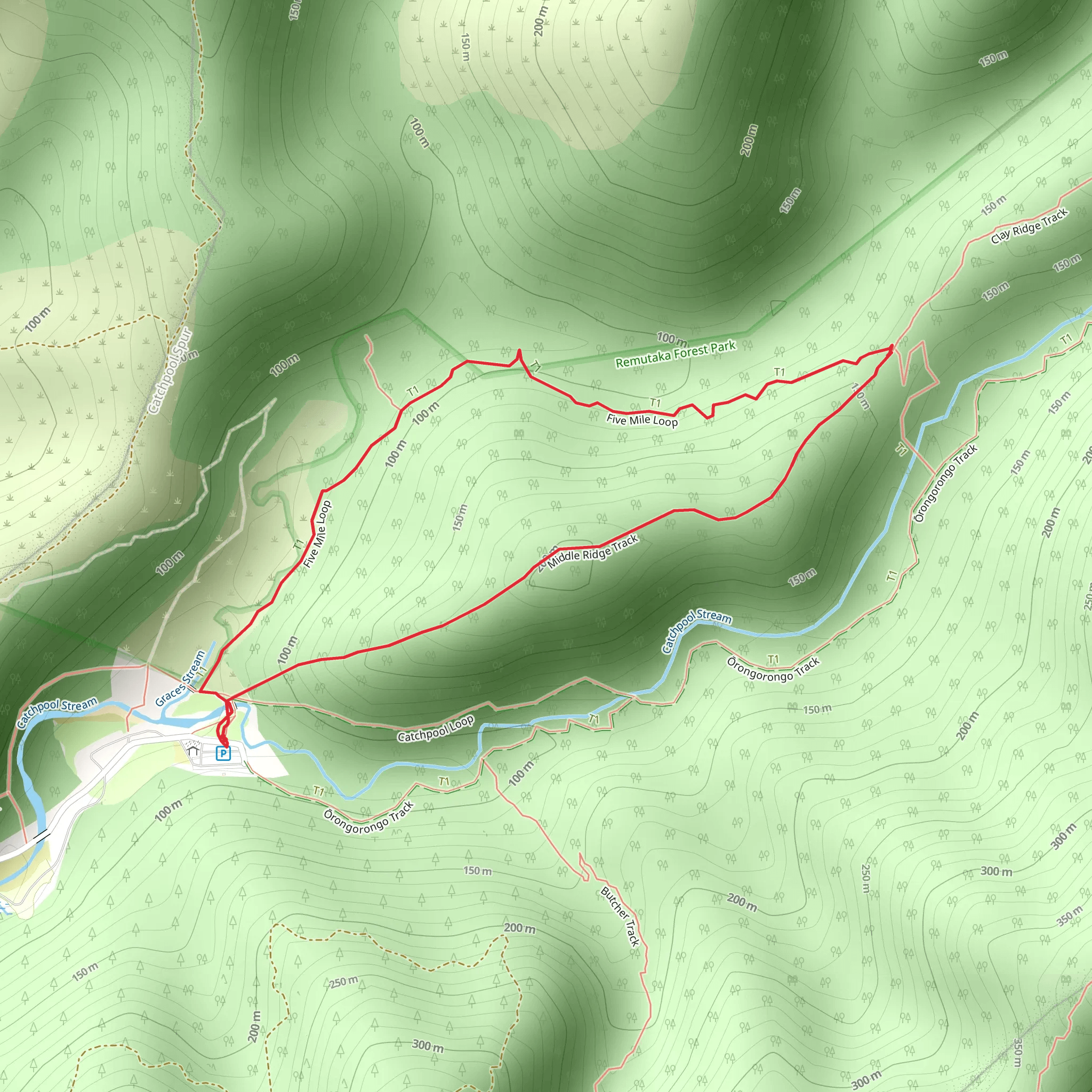 Five Mile Loop mobile static map