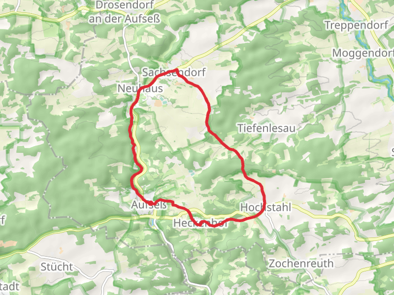 Aufseß to Sachsendorf and Hochstahl Loop via Schloss Oberaufseß