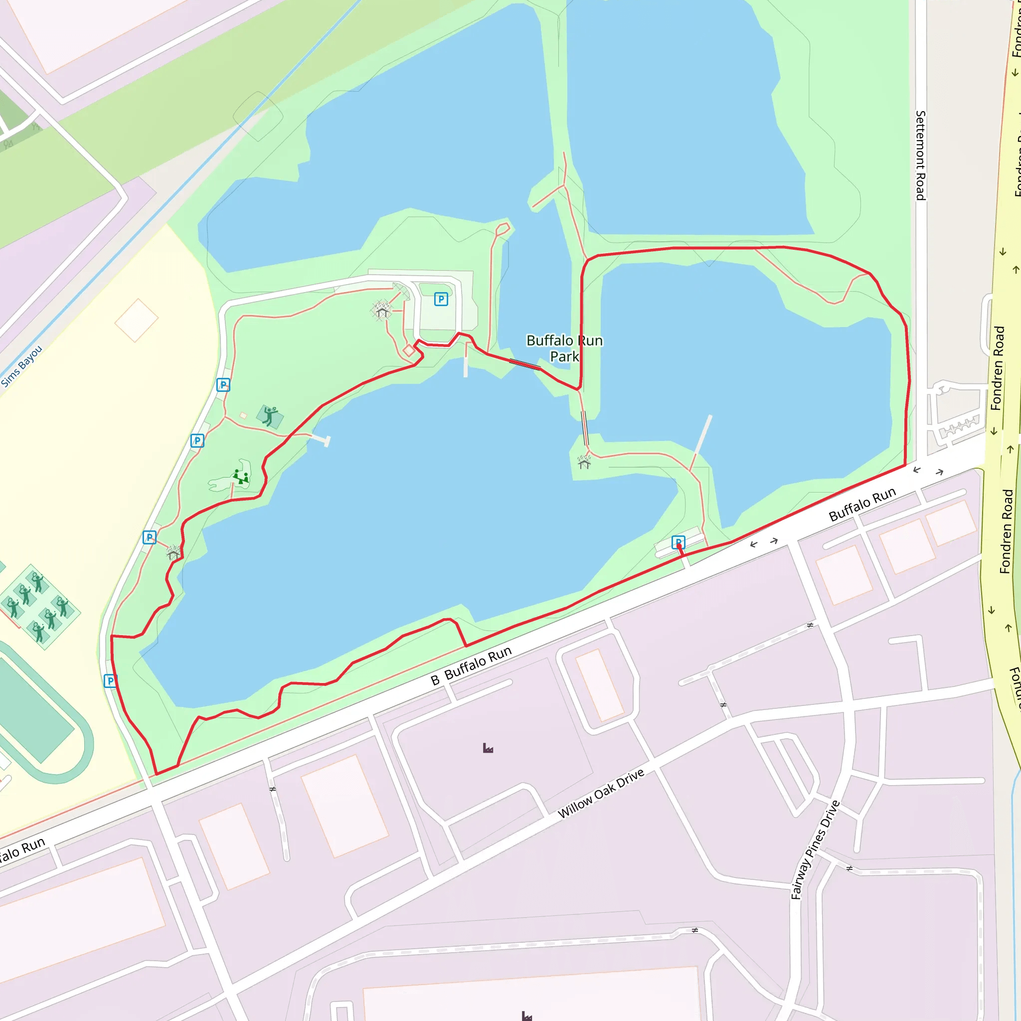 Buffalo Run Park Loop mobile static map
