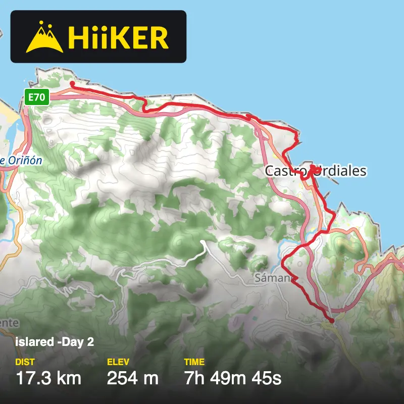 A map preview of the recording islared -Day 2.