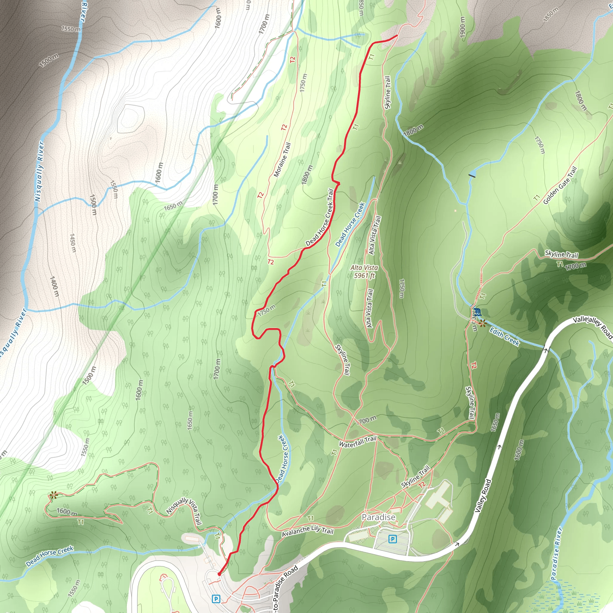 Dead Horse Creek Trail mobile static map