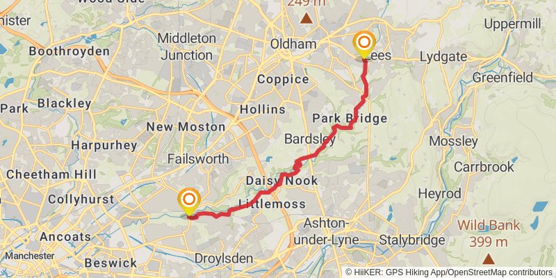 Medlock Valley Way stage 2 Map