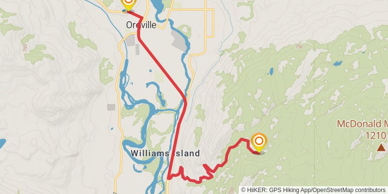Pacific Northwest Trail stage 66 Map