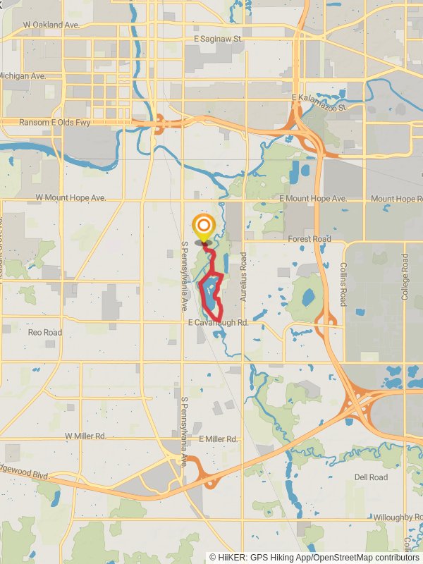 Hawk Island County Park Loop via Lansing River Trail