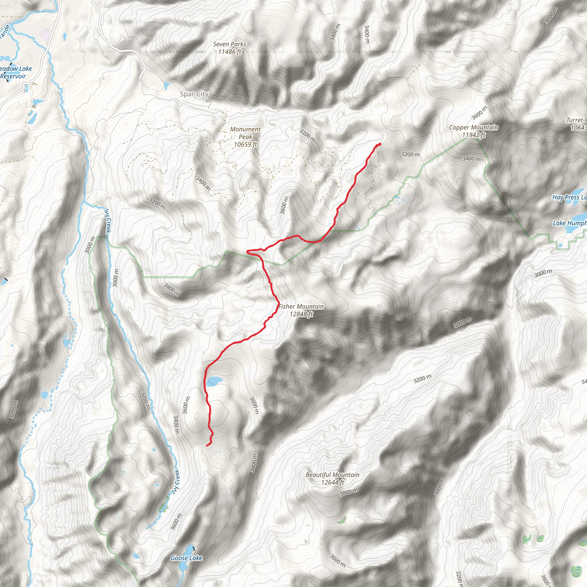 Fisher Mountain Trail mobile static map