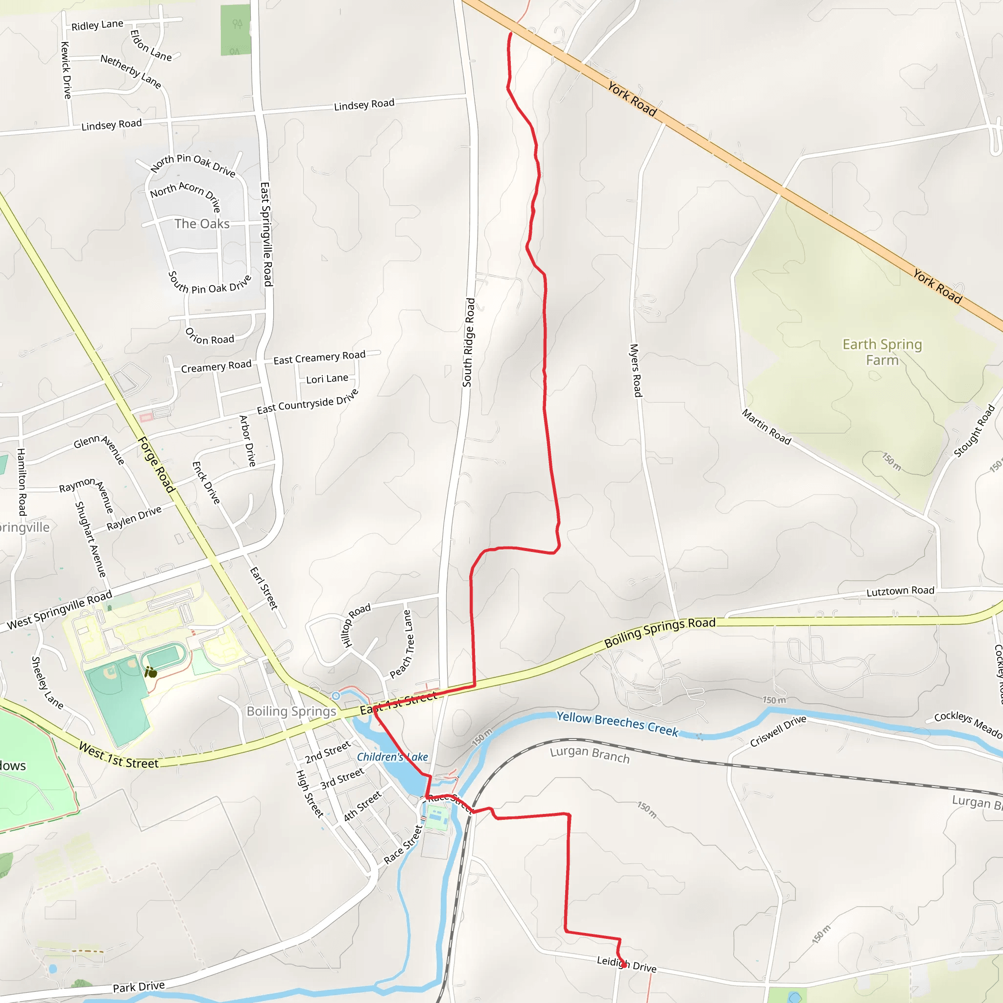 Edge Family Cemetery mobile static map