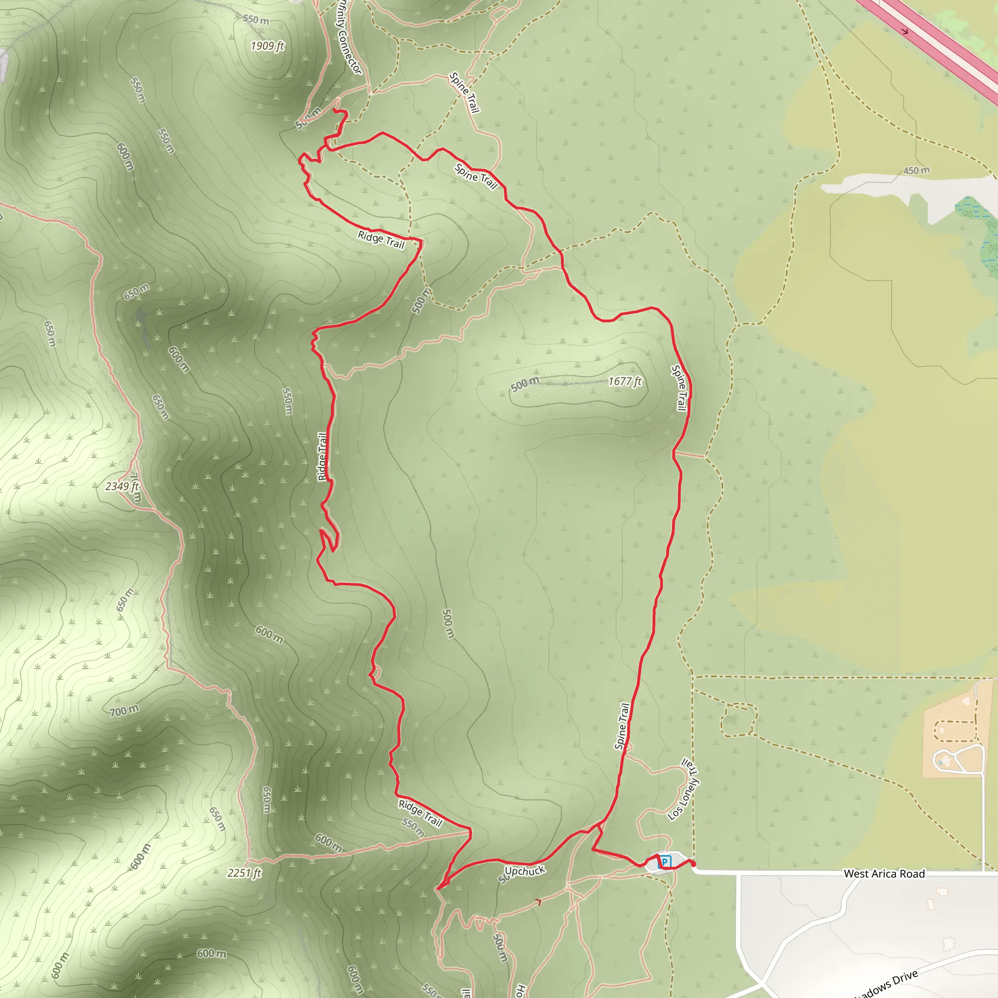 Arica Road Loop mobile static map
