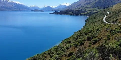 An image depicting the trail Seven Mile Track - Wilson Bay Track and its surrounding area.
