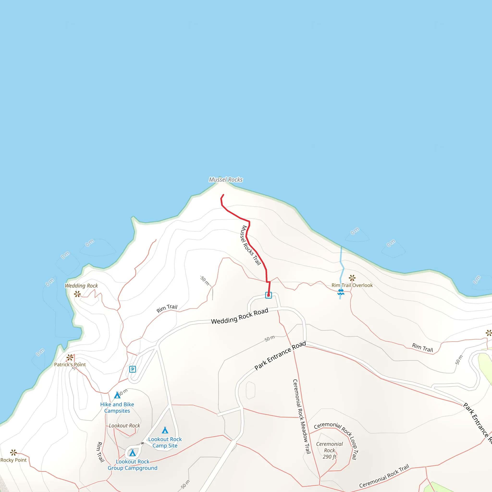 Mussel Rocks Trail mobile static map