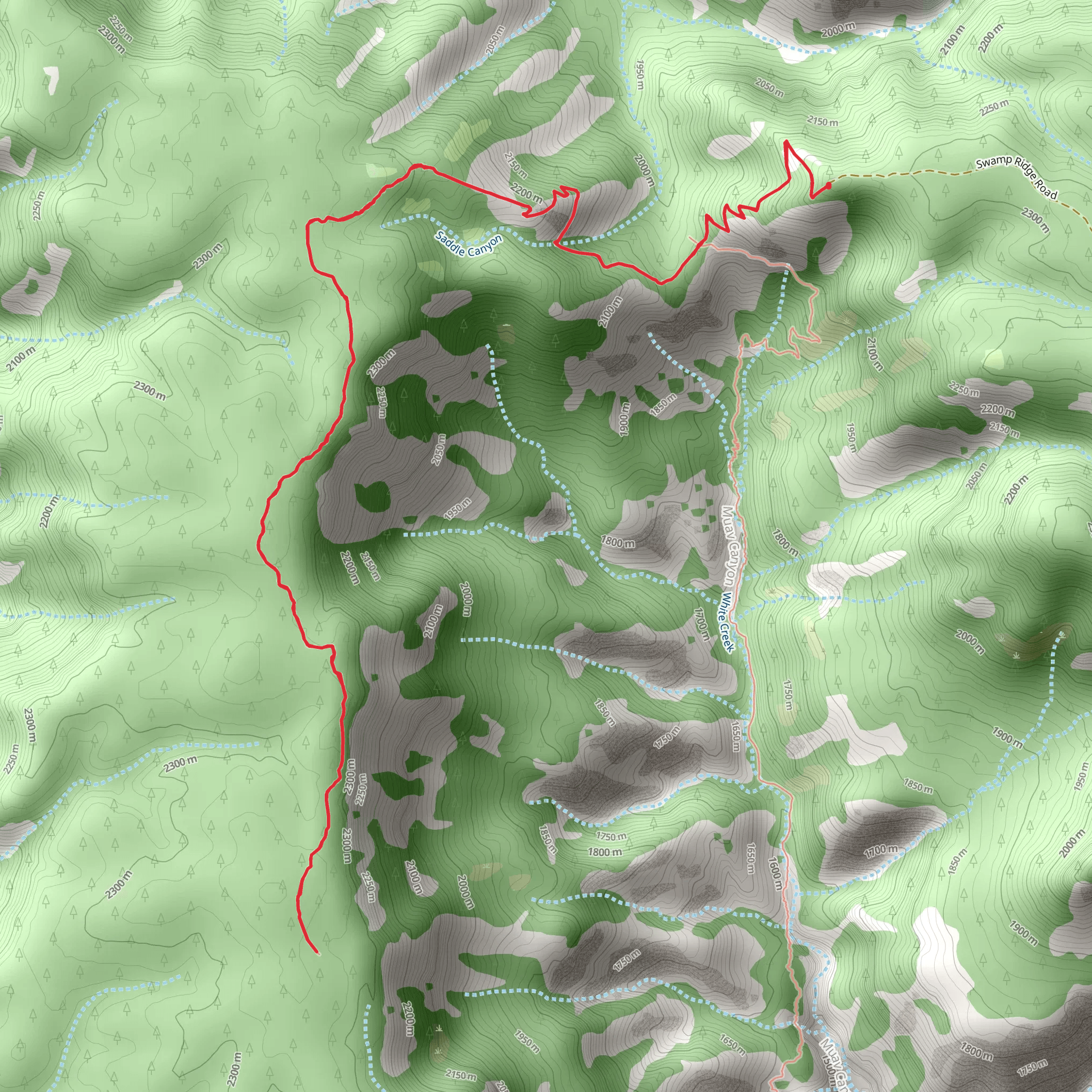 Powell Plateau via Hayduke Trail mobile static map