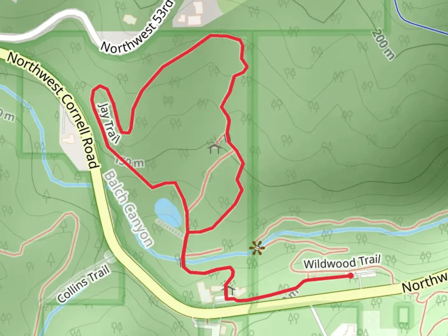 An image depicting the trail Jay Loop Trail and its surrounding area.