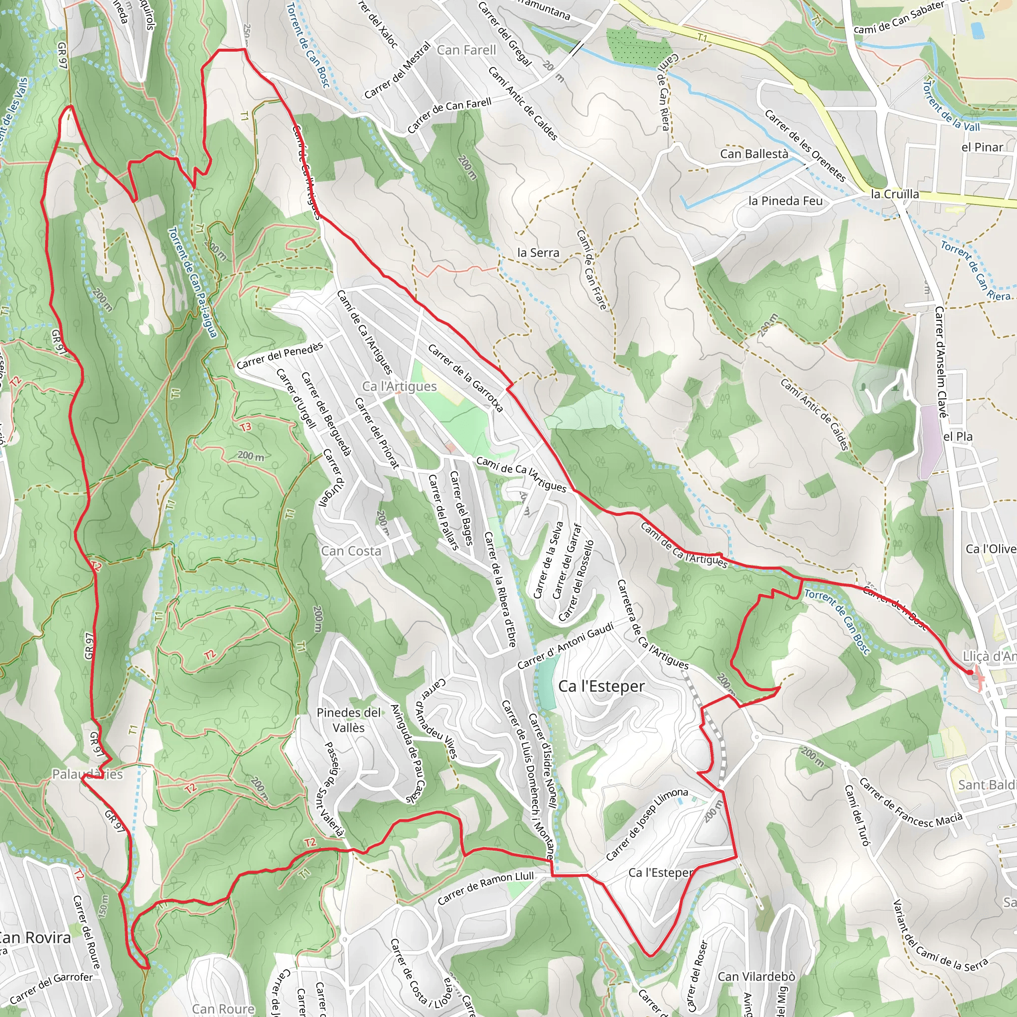 Palaudaries Trail PR C 34 mobile static map