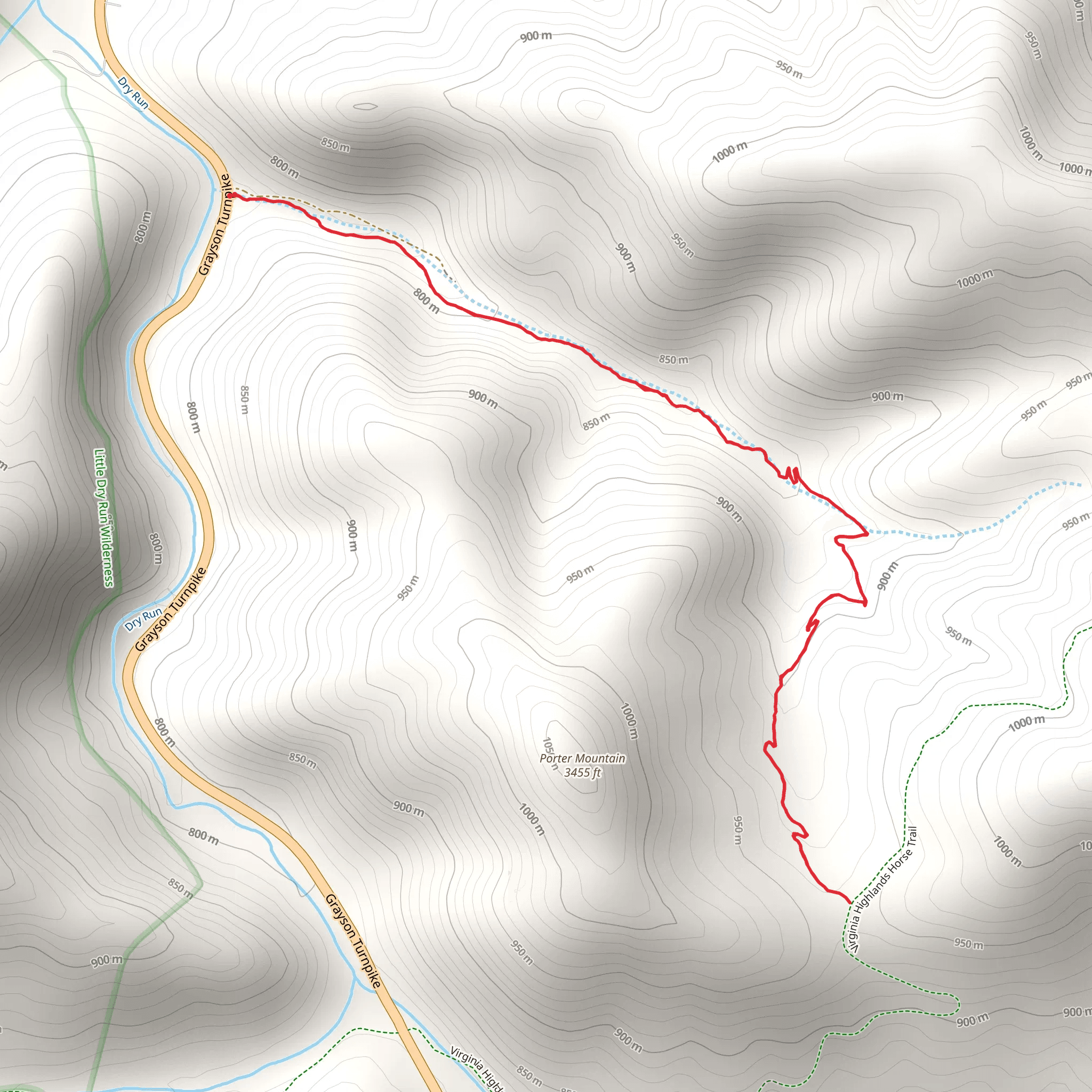 Henley Hollow Trail mobile static map