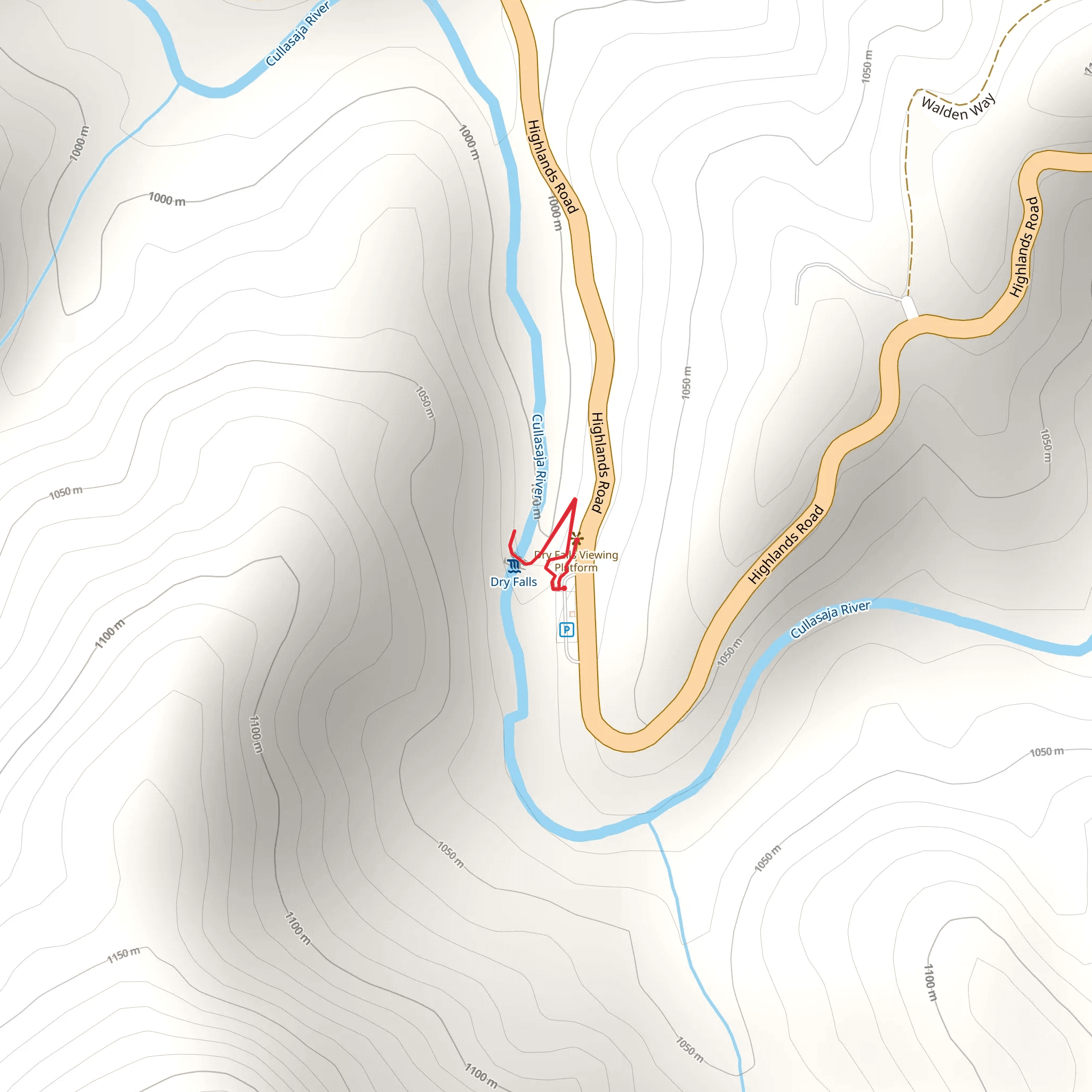 Highlands Road mobile static map