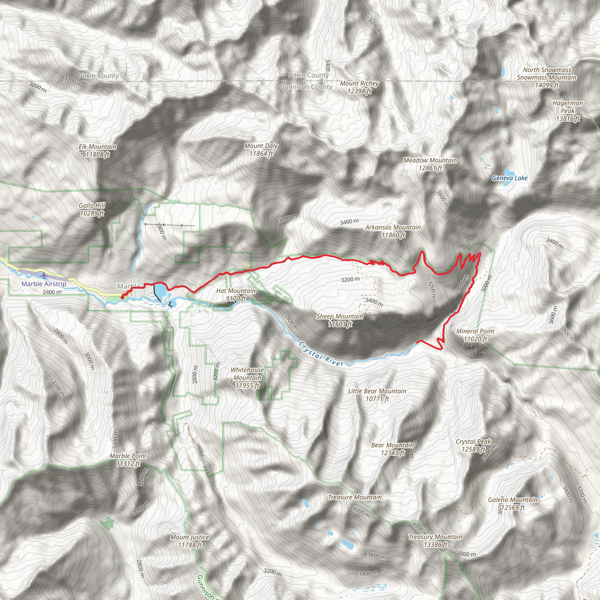 Lead King Basin - Lost Trail Creek mobile static map