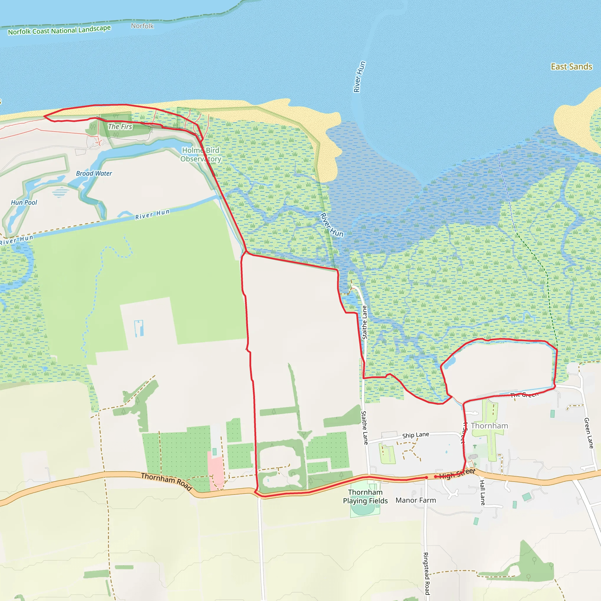 Thornham Circular mobile static map