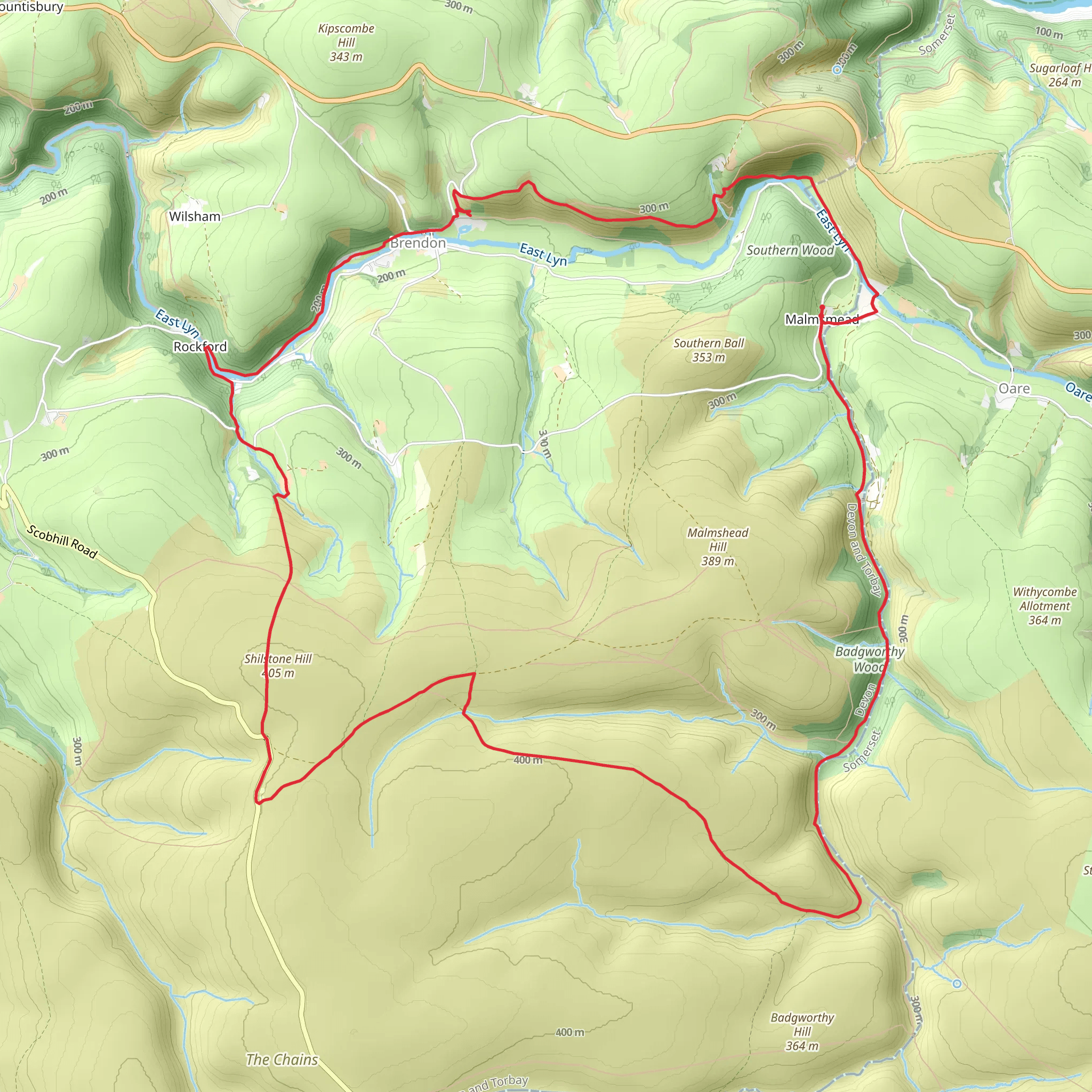 Doone Country mobile static map