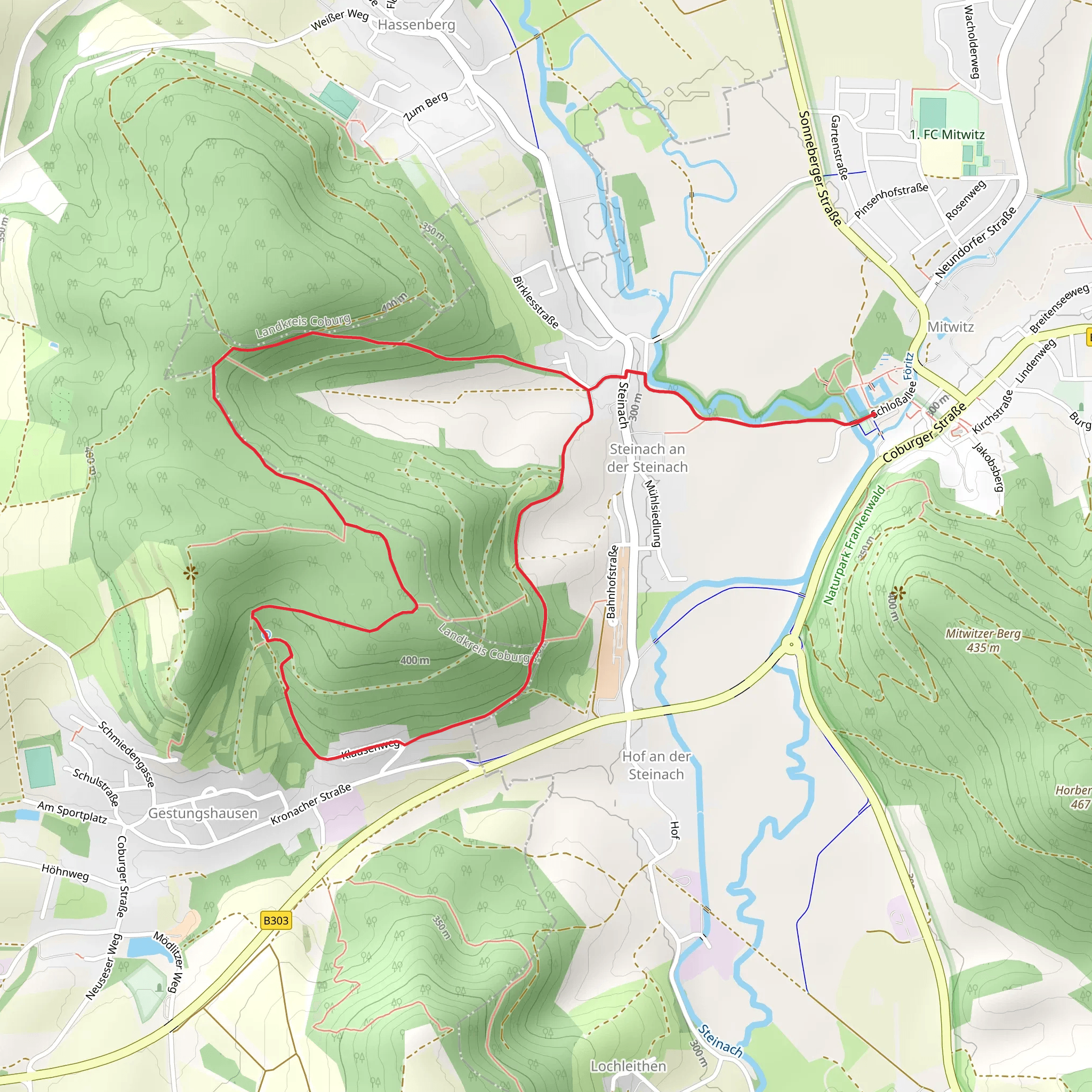 Klausenquellen Weg mobile static map