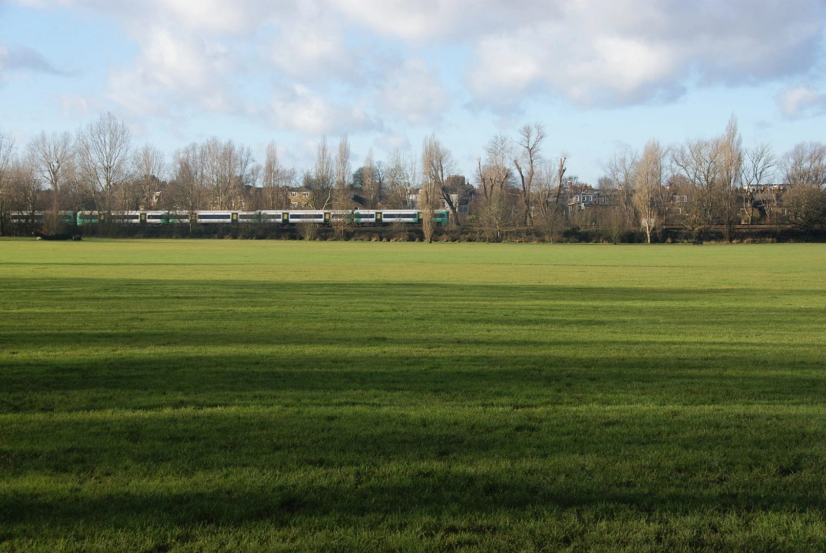 An image depicting the trail Tooting Bec Common and its surrounding area.