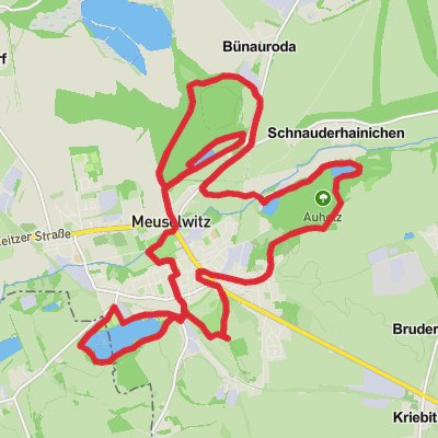 Hainbergsee and Meuselwitz Loop mobile static map