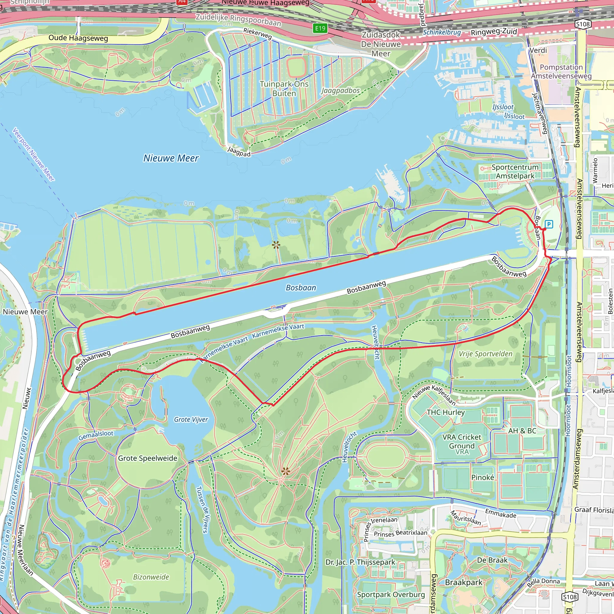 Bosbaan and Openluchttheater Loop mobile static map