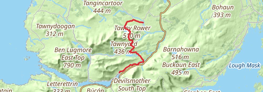 Connemara and the West of Ireland 7-Day Moderate Tour (Hillwalk Tours) stage 4 Map