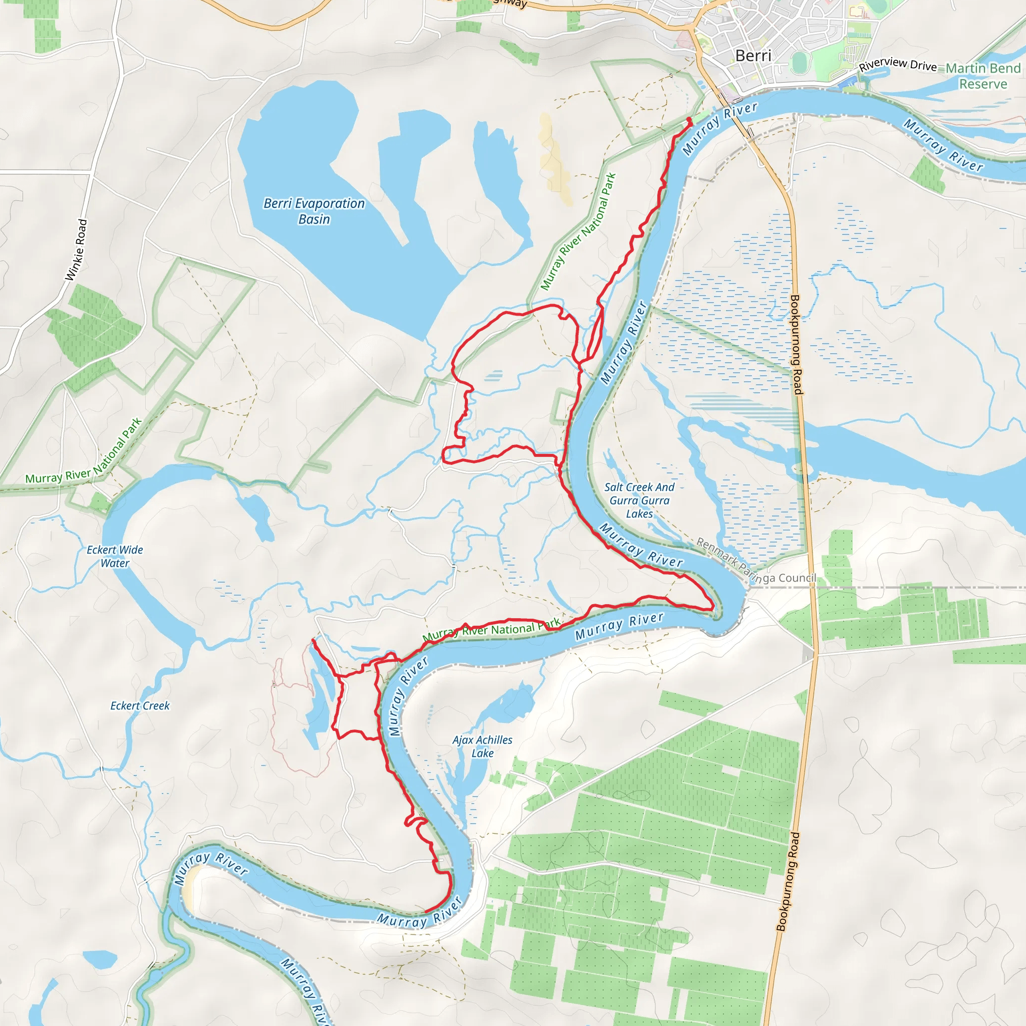 Katarapko Trail mobile static map