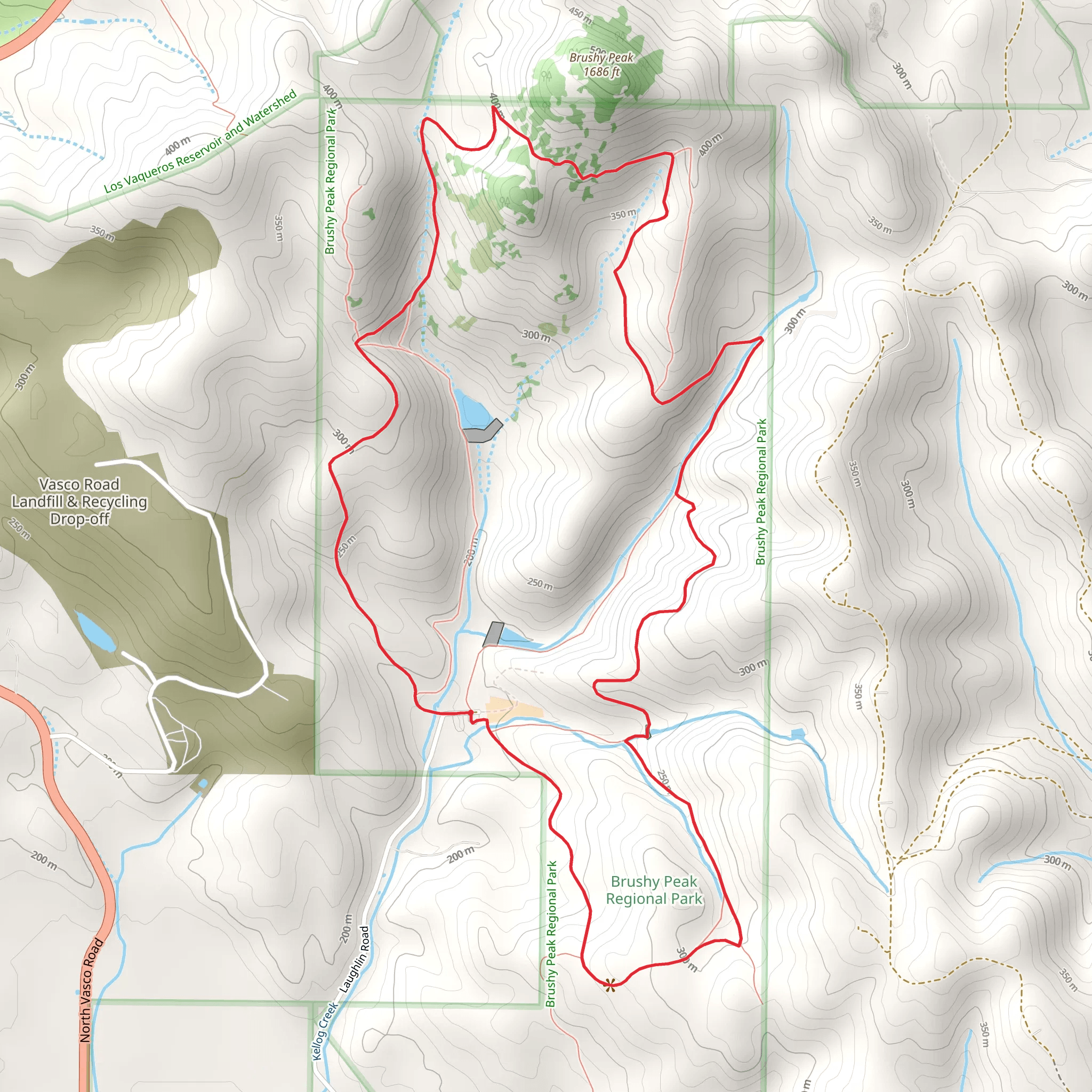 Laughlin Loop - Tamcan - Brushy Peak - West Side Trail mobile static map