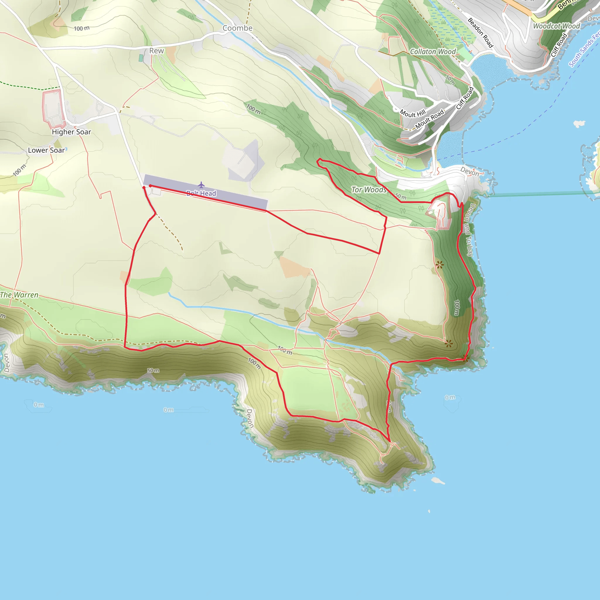 Bolt Head Walk mobile static map